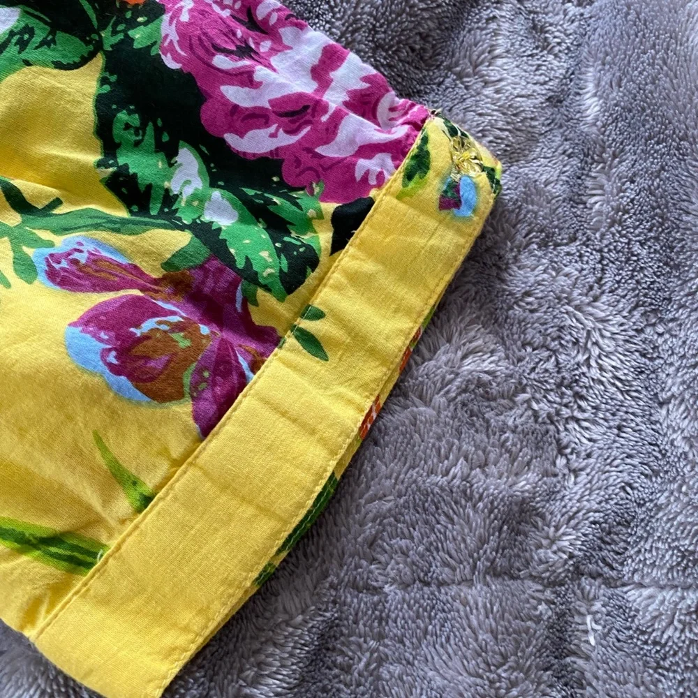 Denim 24/7 Floral Yellow Button-Up Shirt (955) - Picture 9 of 9